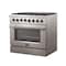 Forno Galiano Gold Professional 36In. Freestanding Dual Fuel Range FFSGS6156-36 - alternate 2